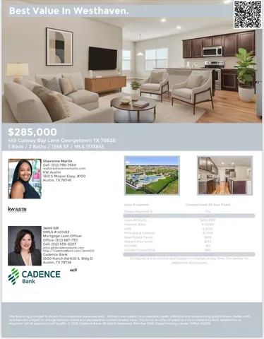 $285,000 | 449 Galway Bay Lane, Georgetown, TX 78626