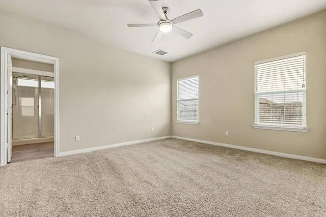 an empty room with a window