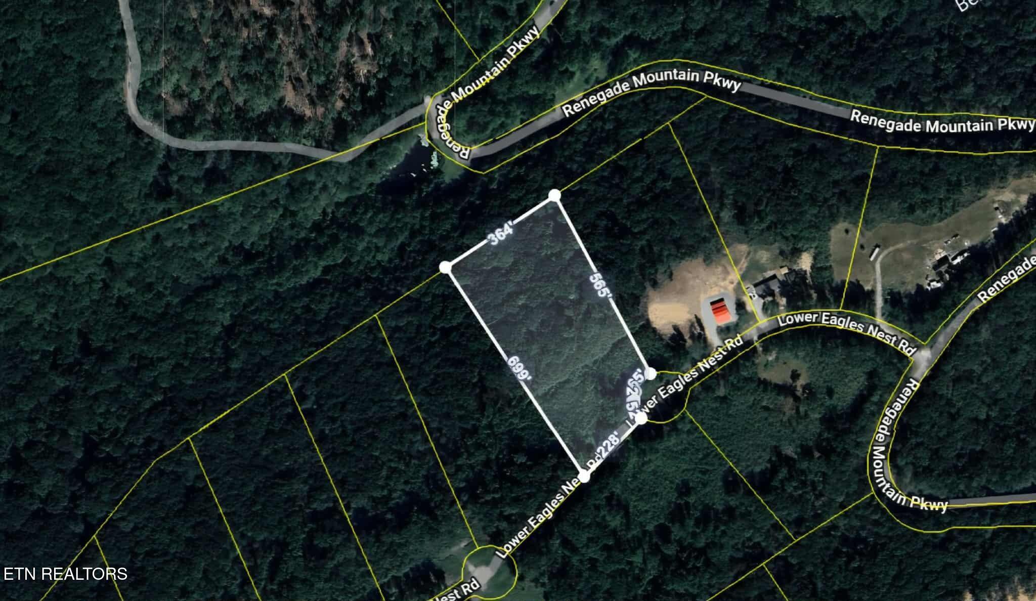 Lower Eagles Nest Road Crab Orchard, TN 37723 - Photo 6 of 18 Lot 7 Lower Eagle's Nest Aerial Map 2