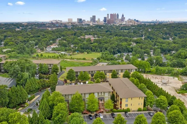 an aerial view of multiple house