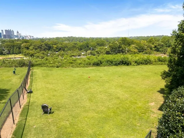 a view of an ocean from a city