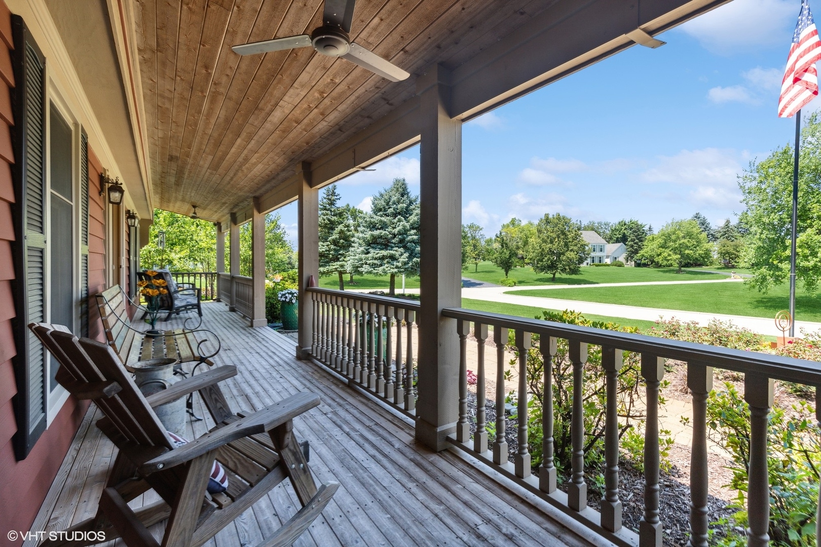 23905 West Bedlington Circle Deer Park, IL 60010 - Photo 3 of 23 a view of a balcony with chairs and wooden floor