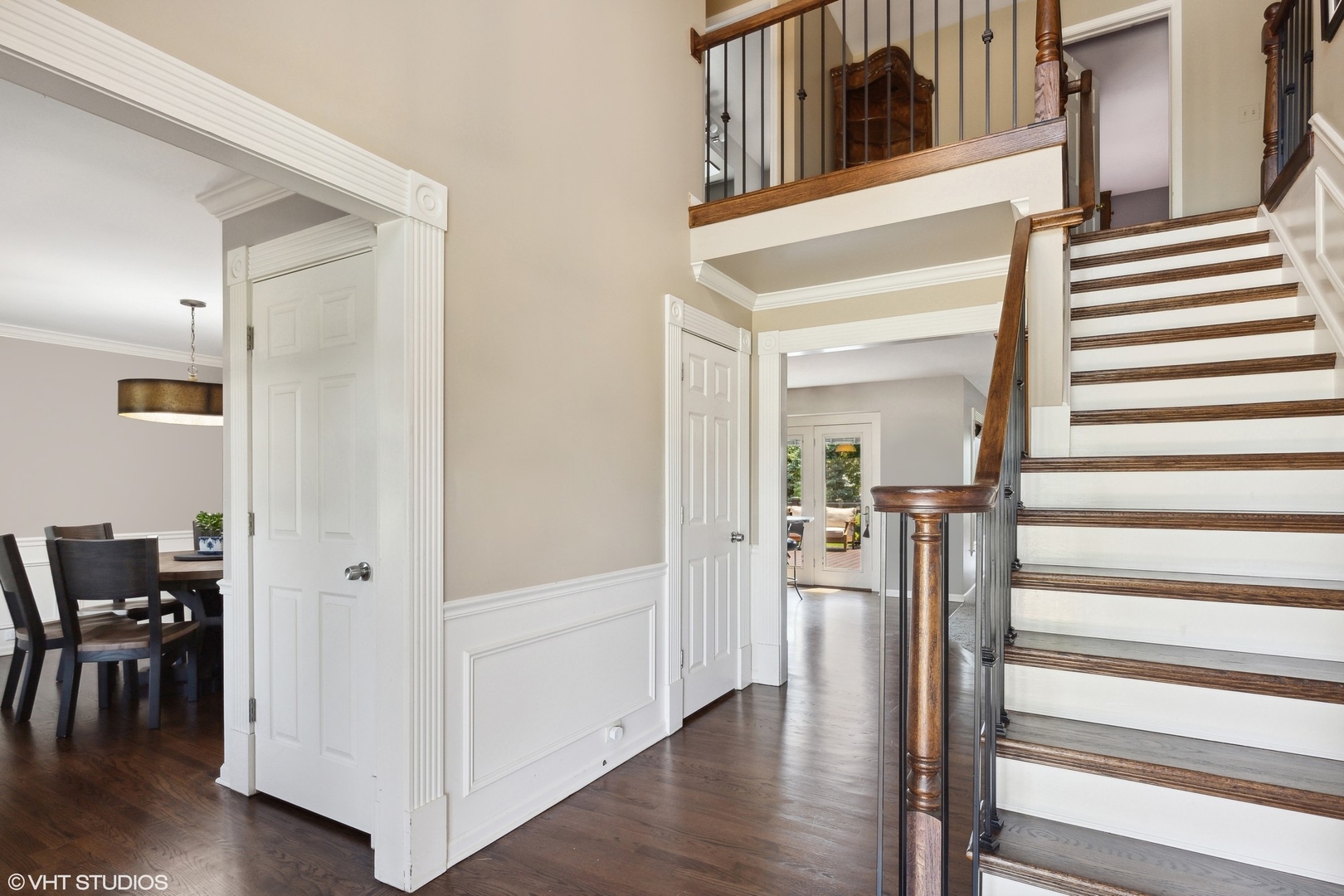 23905 West Bedlington Circle Deer Park, IL 60010 - Photo 6 of 23 a view of a hallway with dining room and wooden floor