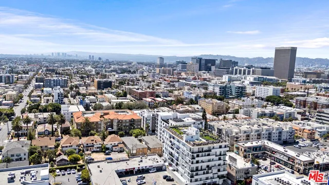 an aerial view of a city