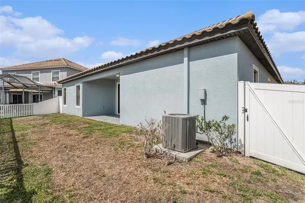 a backyard of a house
