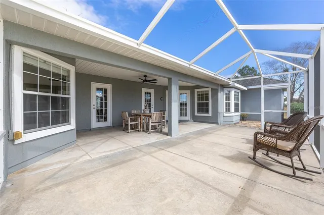 a view of outdoor space with seating