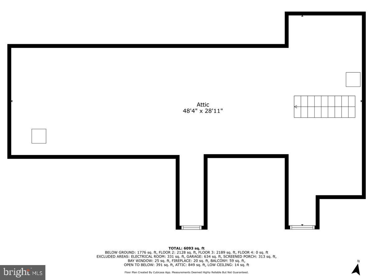 4205 Goshen Road Newtown Square, PA 19073 - Photo 104 of 104 Attic floor plan