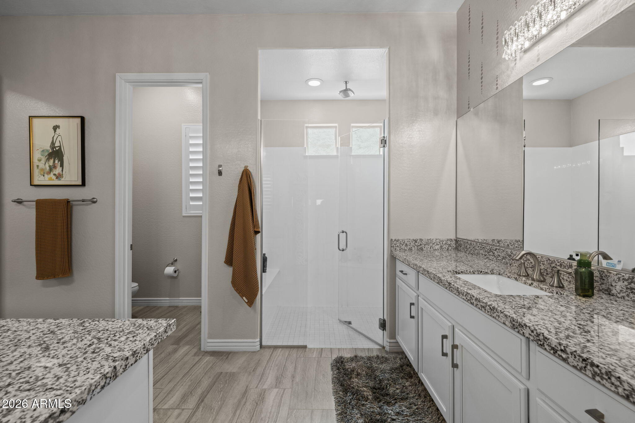 5250 South Wesley Mesa, AZ 85212 - Photo 25 of 89 a bathroom with a granite countertop sink and a mirror