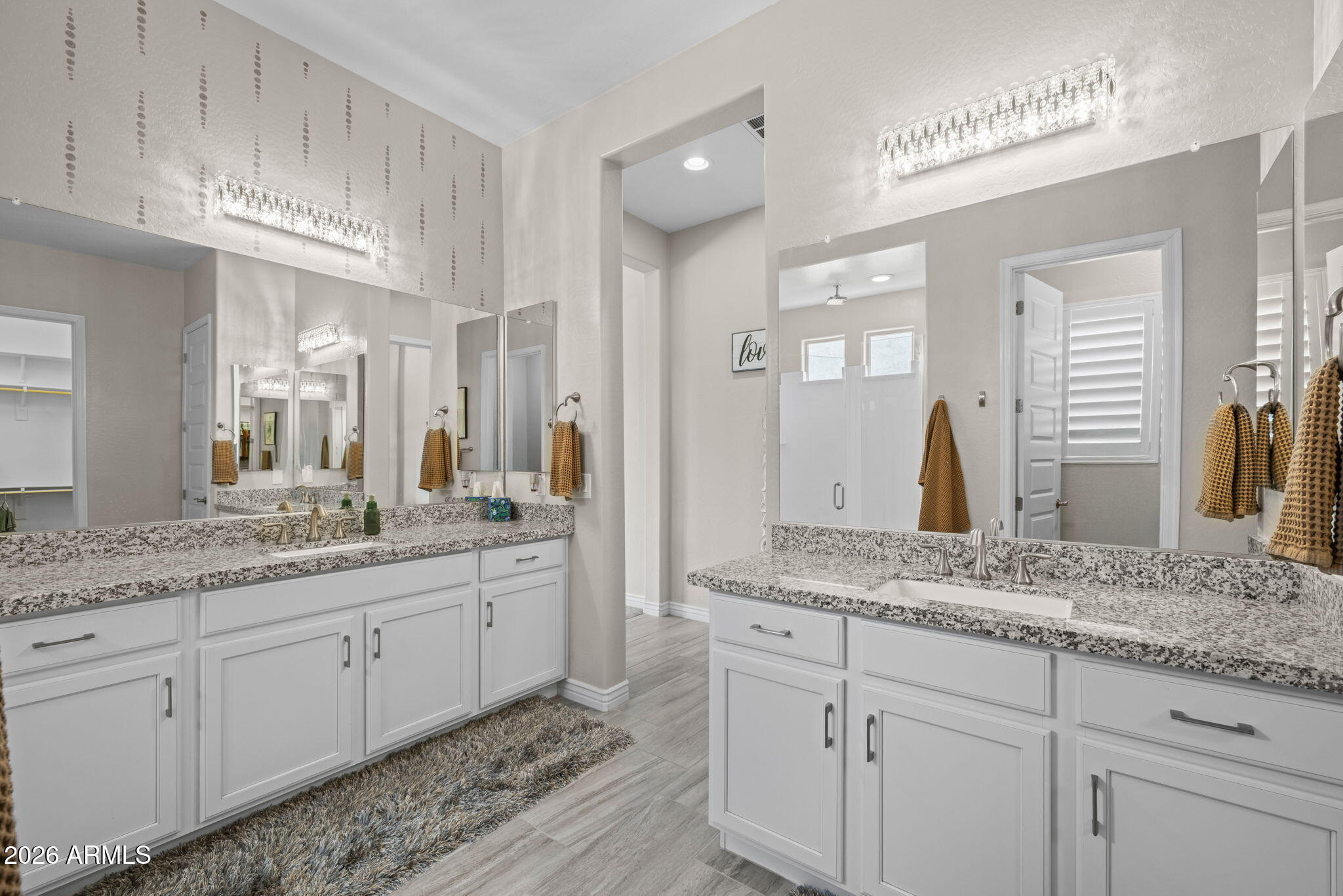 5250 South Wesley Mesa, AZ 85212 - Photo 26 of 89 a bathroom with a granite countertop sink and a mirror