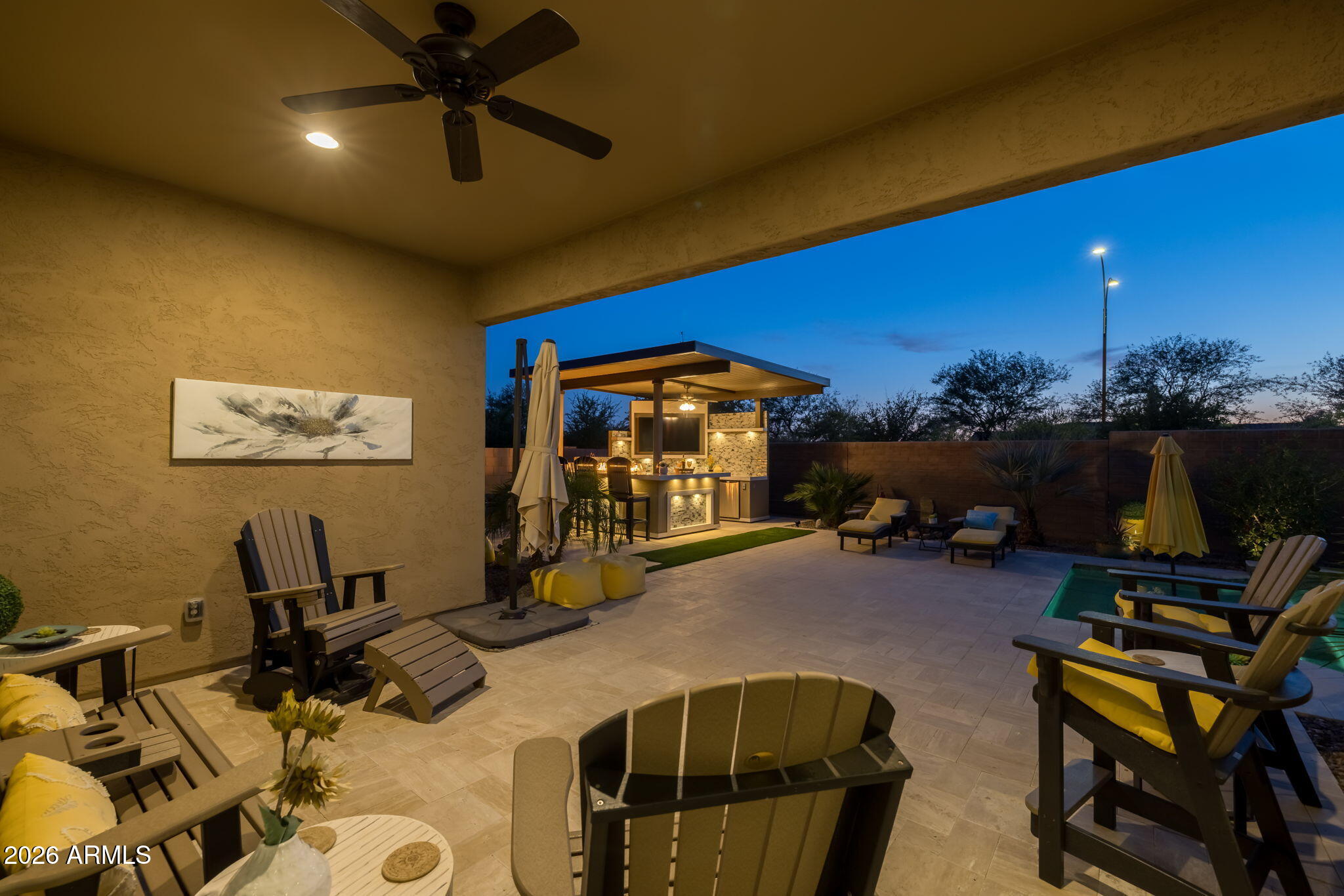 5250 South Wesley Mesa, AZ 85212 - Photo 51 of 89 a living room with furniture and a flat screen tv