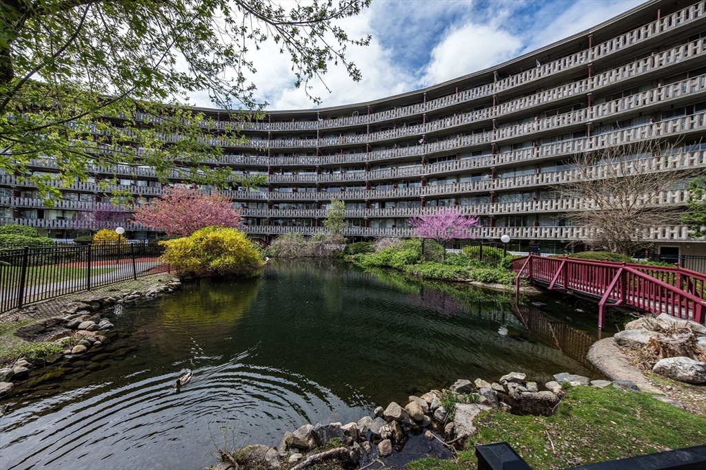 200 Swanton Street, Unit 234 Winchester, MA 01890 - Photo 14 of 17 a blue swimming pool with a outdoor seating and plants