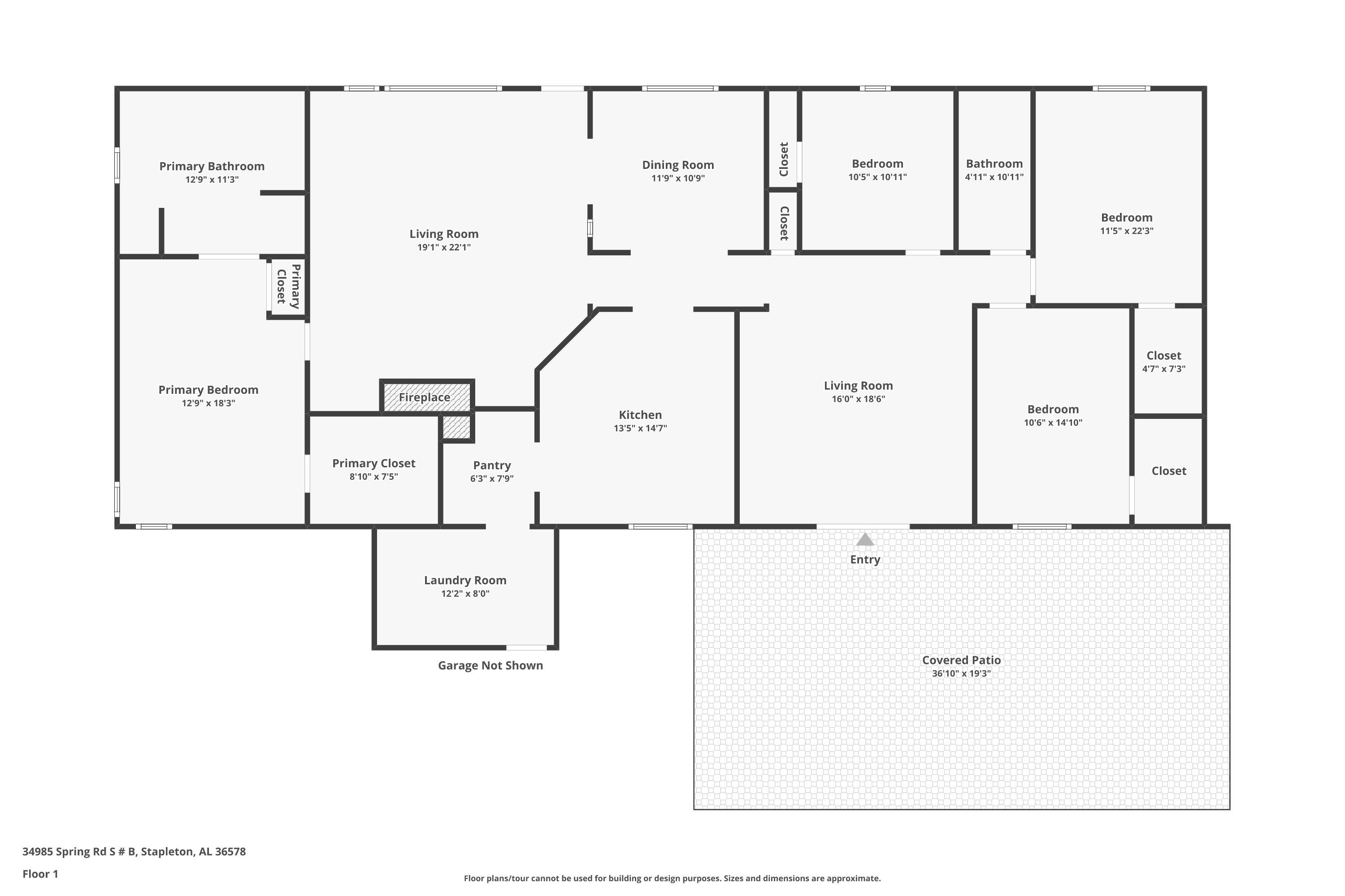 34985b Spring Road South, Unit B Stapleton, AL 36578 - Photo 31 of 31 Floor plan