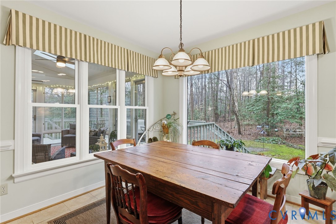 5601 Sandstone Ridge Road Midlothian, VA 23112 - Photo 13 of 43 a view of a dining room with furniture window and outside view