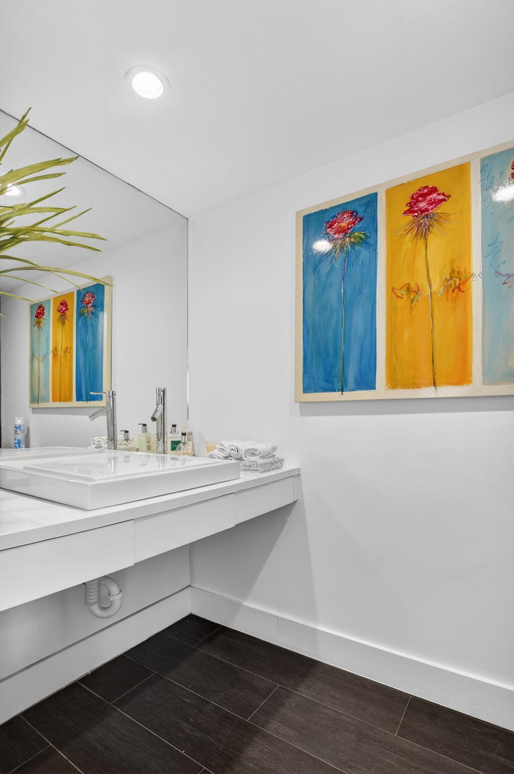 2306 Bridgewood Drive Boca Raton, FL 33434 - Photo 7 of 66 a bathroom with a sink and a mirror