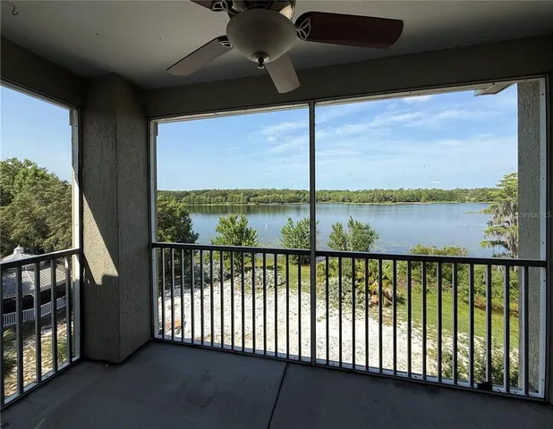a view of city from a balcony