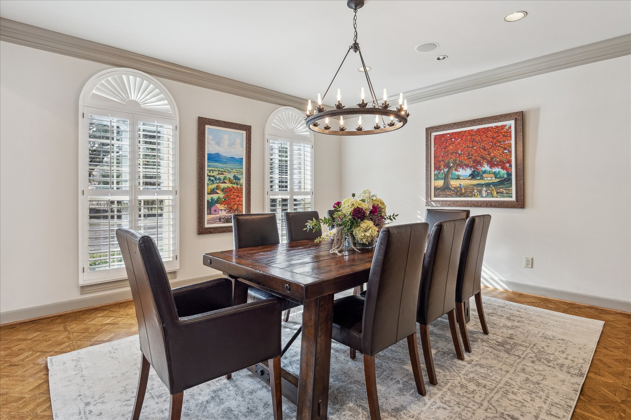 5 Lochtyne Circle Houston, TX 77024 - Photo 6 of 43 a view of a dining room with furniture window and wooden floor