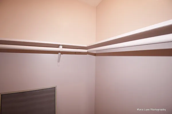 a close up view of racks on the wall