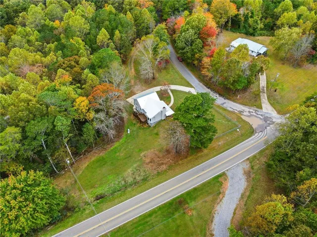 a aerial view of a house