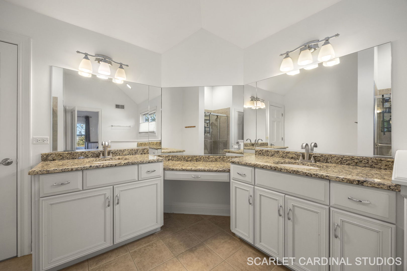 5125 Radcliff Road Lisle, IL 60532 - Photo 20 of 37 a bathroom with a granite countertop sink and a mirror