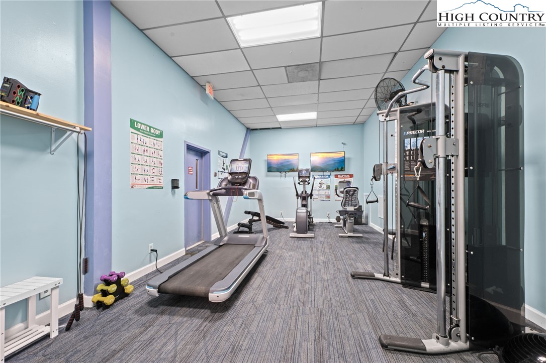 301 Pinnacle Inn Road, Unit 3219 Beech Mountain, NC 28604 - Photo 24 of 30 a view of a room with gym equipment