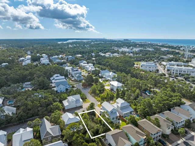 an aerial view of multiple house