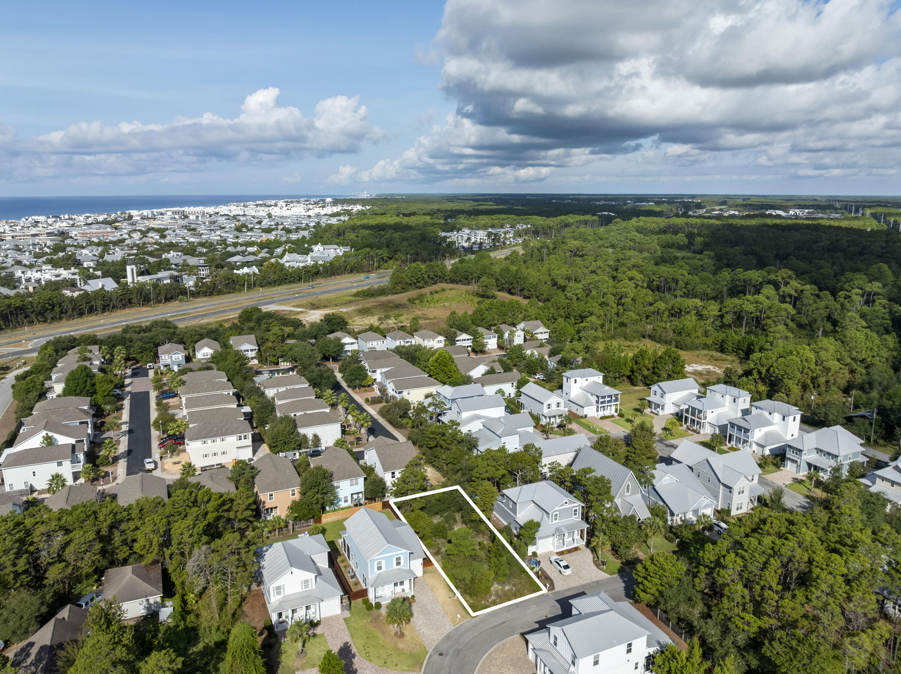 Lot 42 West Willow Mist Rd Inlet Beach Inlet Beach, FL 32461 - Photo 14 of 37 an aerial view of residential building with outdoor space