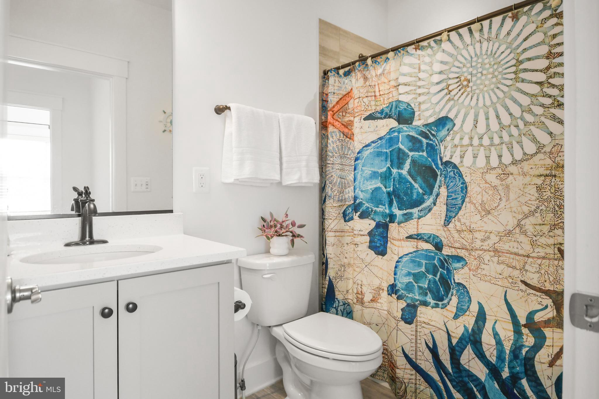 224 East 6th Street Frederick, MD 21701 - Photo 41 of 55 a bathroom with a sink a toilet and a mirror