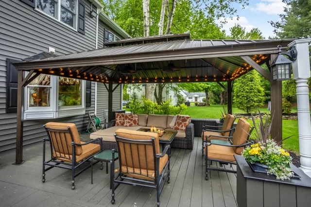 a view of a house with patio