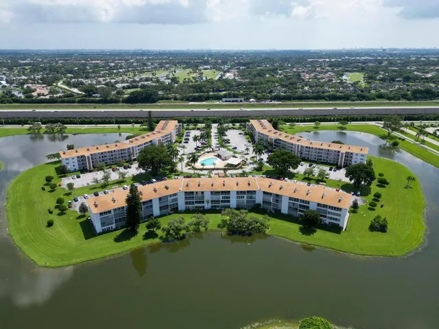 an aerial view of a house having outdoor space