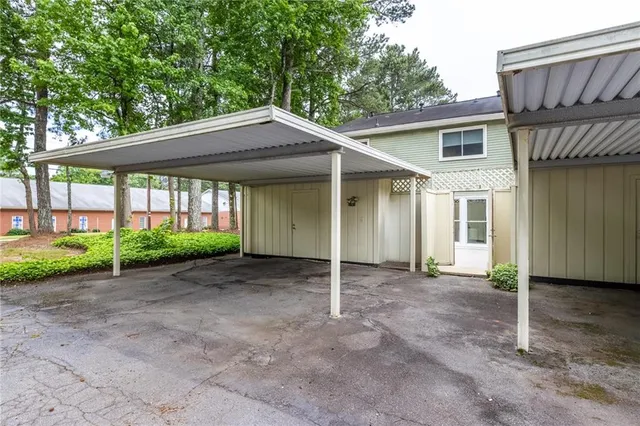 a view of a house with a porch