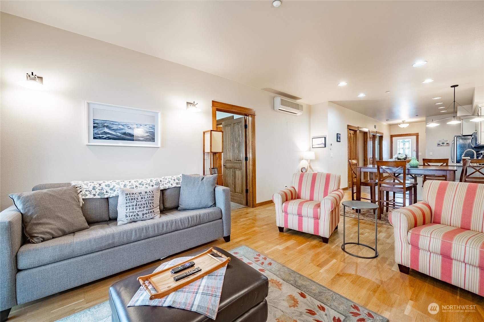7714 Birch Bay Drive, Unit 203 Blaine, WA 98230 - Photo 13 of 25 a living room with furniture and kitchen view