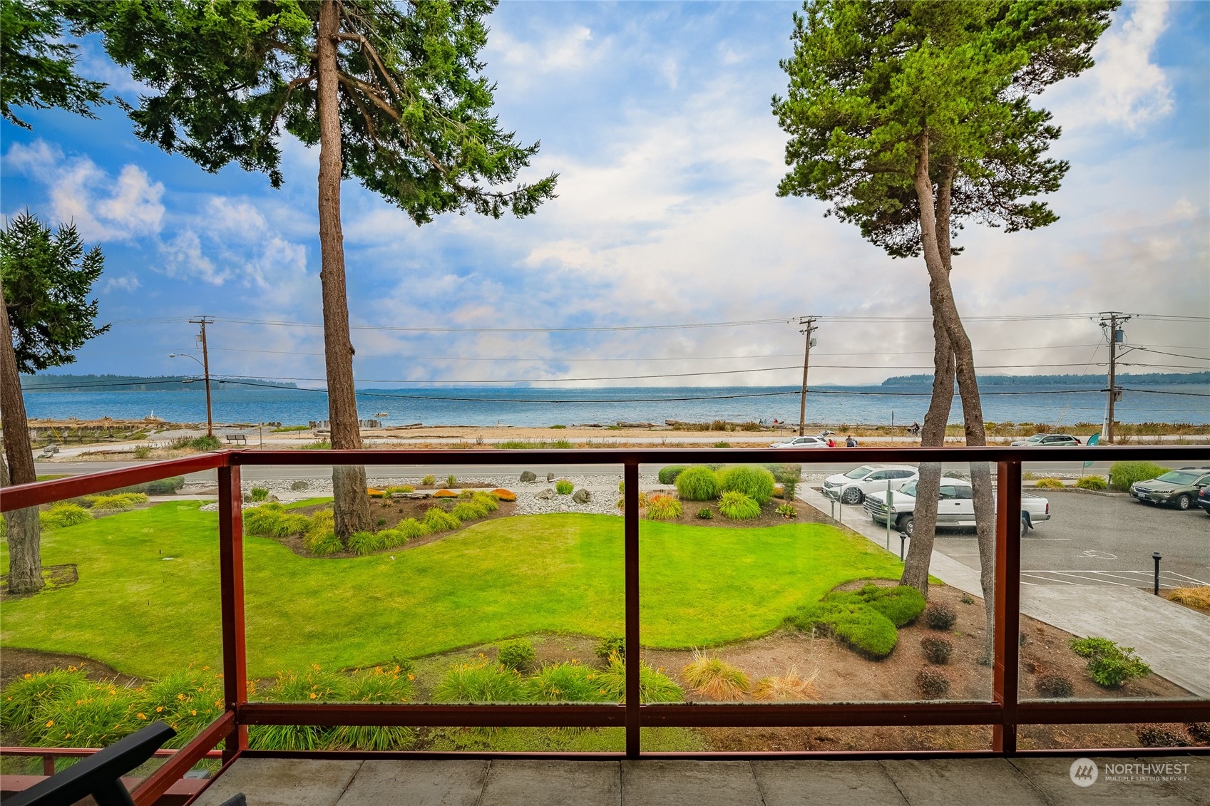 7714 Birch Bay Drive, Unit 203 Blaine, WA 98230 - Photo 19 of 25 a view of ocean from a balcony