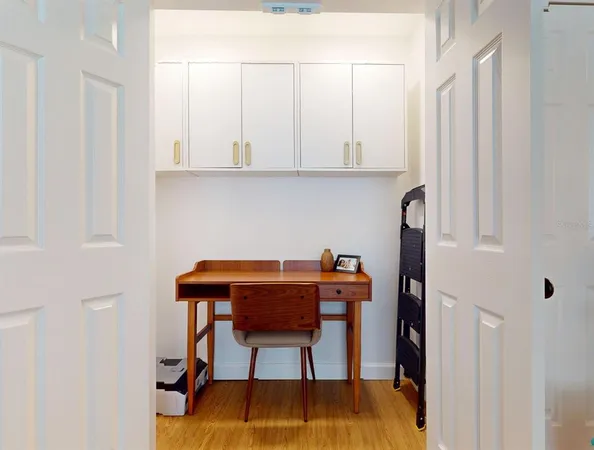 a room with storage and utility