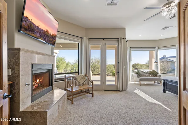 an aerial view of residential house with outdoor space