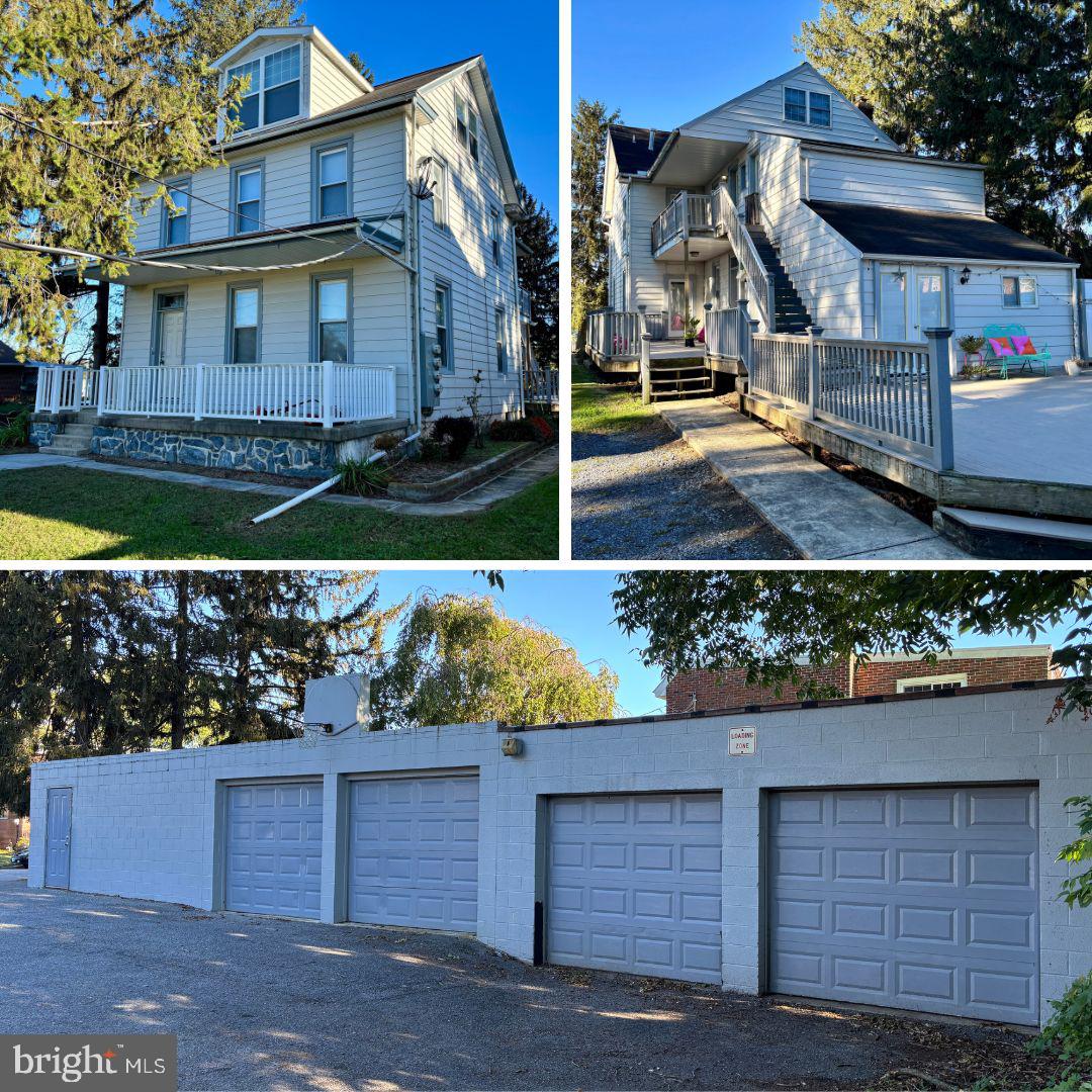 front view of house with a garden
