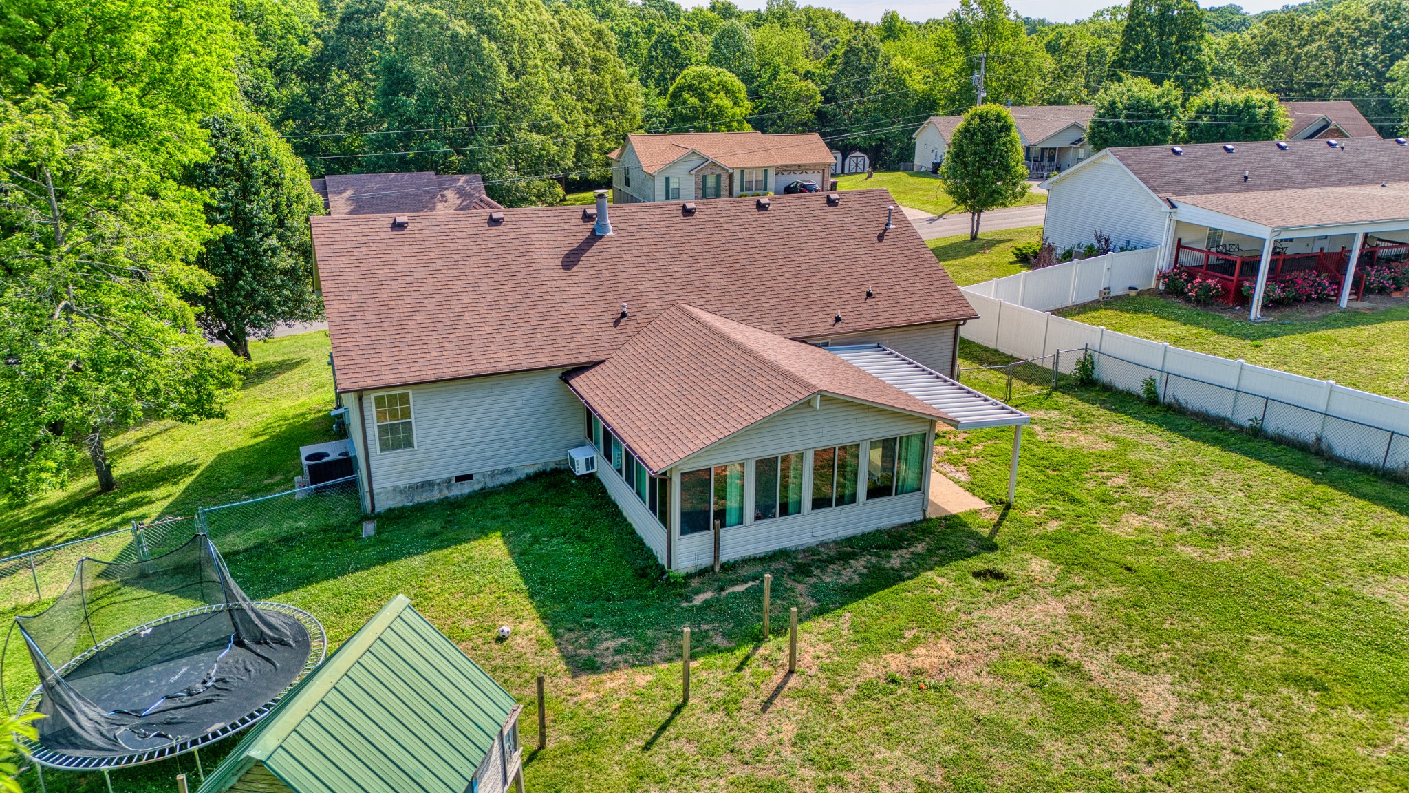 190 Rose Street Greenbrier, TN 37073 - Photo 29 of 32 an aerial view of a house with swimming pool garden and patio