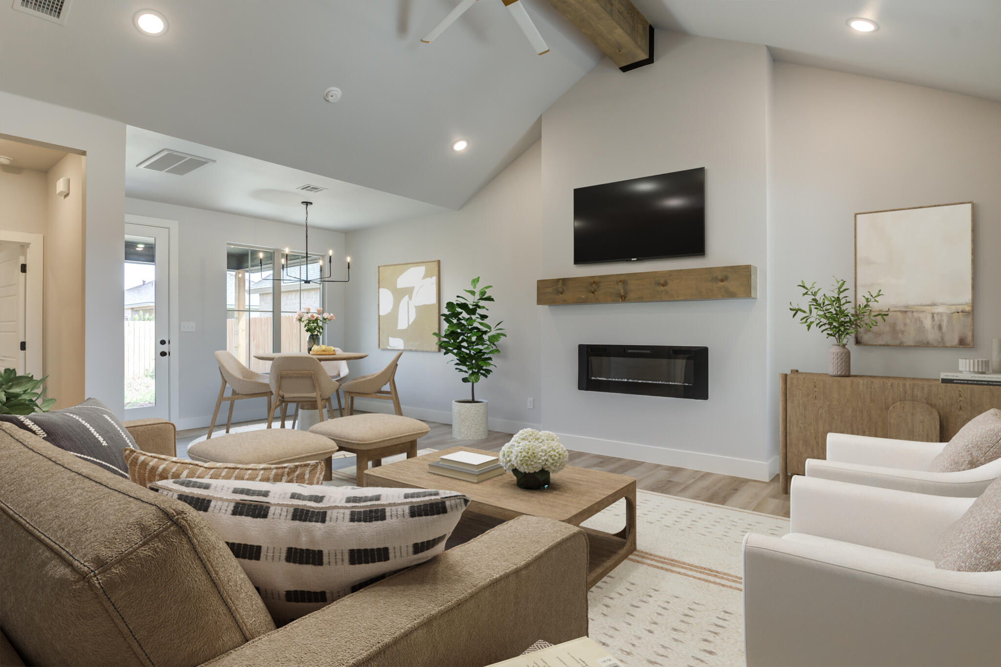 6914 13th Street Lubbock, TX 79416 - Photo 3 of 49 a living room with furniture and a flat screen tv