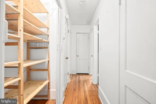 a living room with furniture a wooden floor and a potted plant