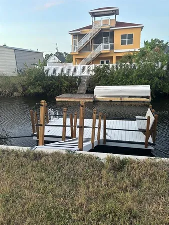 a house view with a garden space