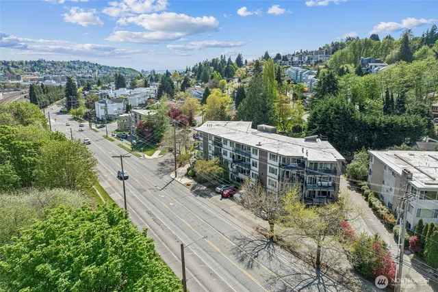 an aerial view of multiple house