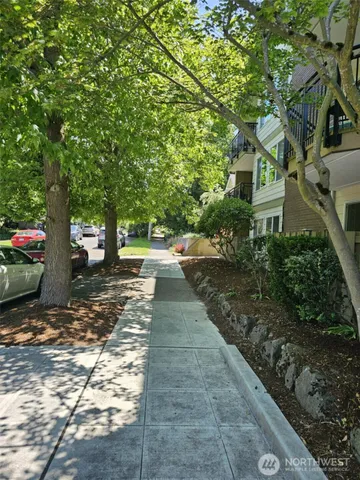 a view of street with parked cars
