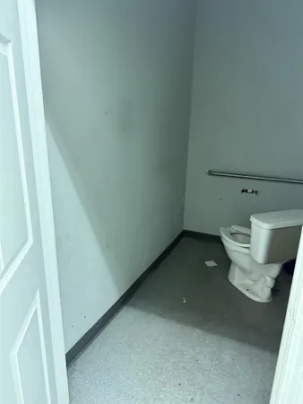 a view of bathroom with a toilet
