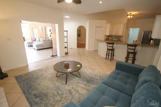 a view of a lake with a city