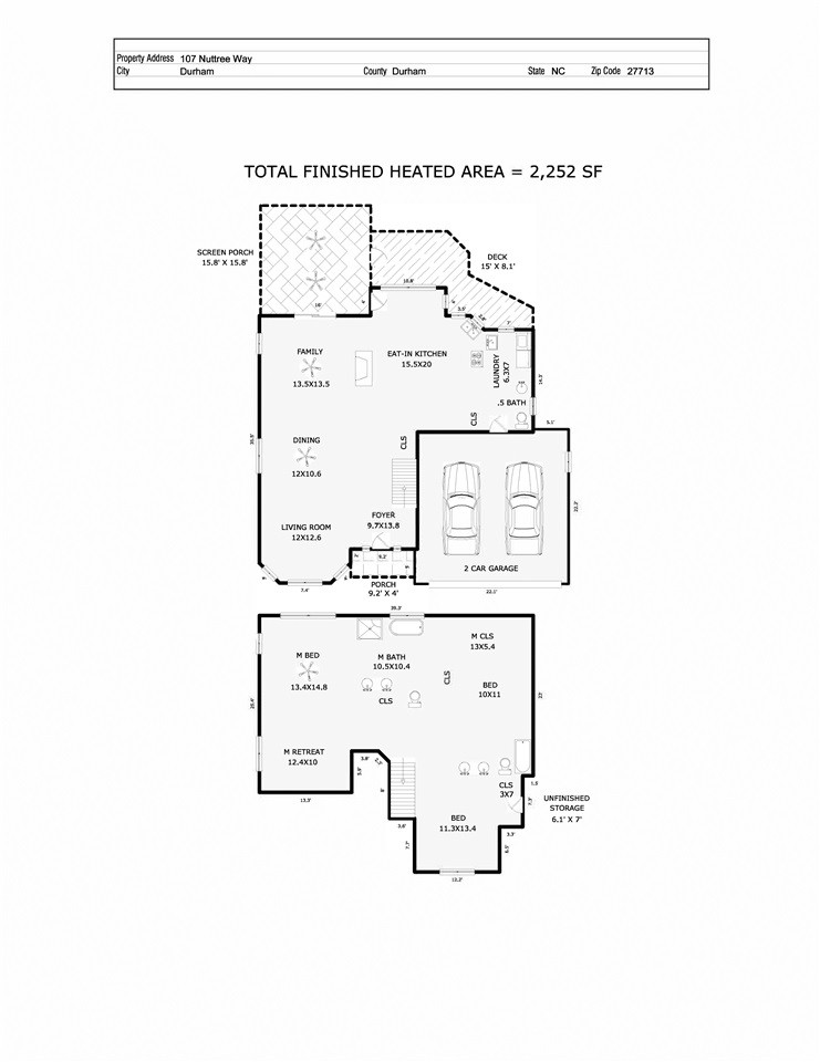 107 Nuttree Way Durham, NC 27713 - Photo 30 of 30 Floorplan