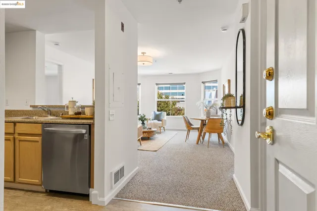 a view of living room and dining room