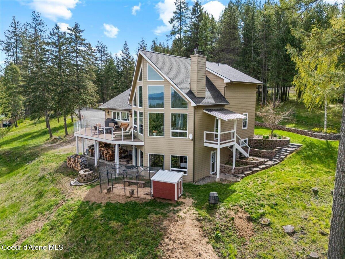 4177 East Eagles Mere Road Harrison, ID 83833 - Photo 74 of 100 66-Aerial Back of Home