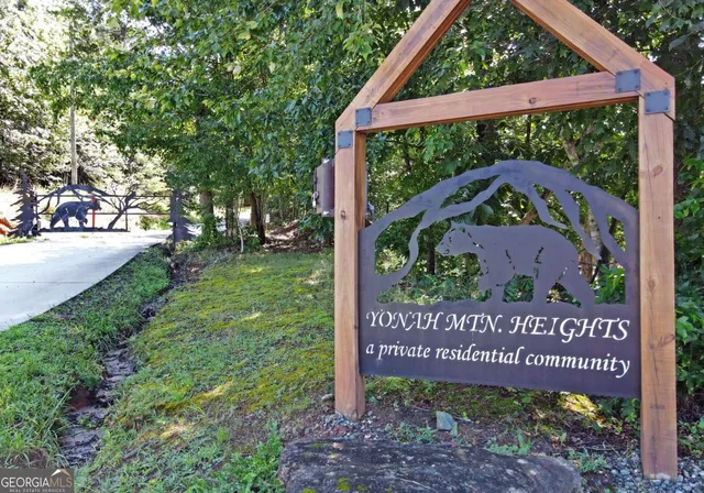 a sign on the side of the road