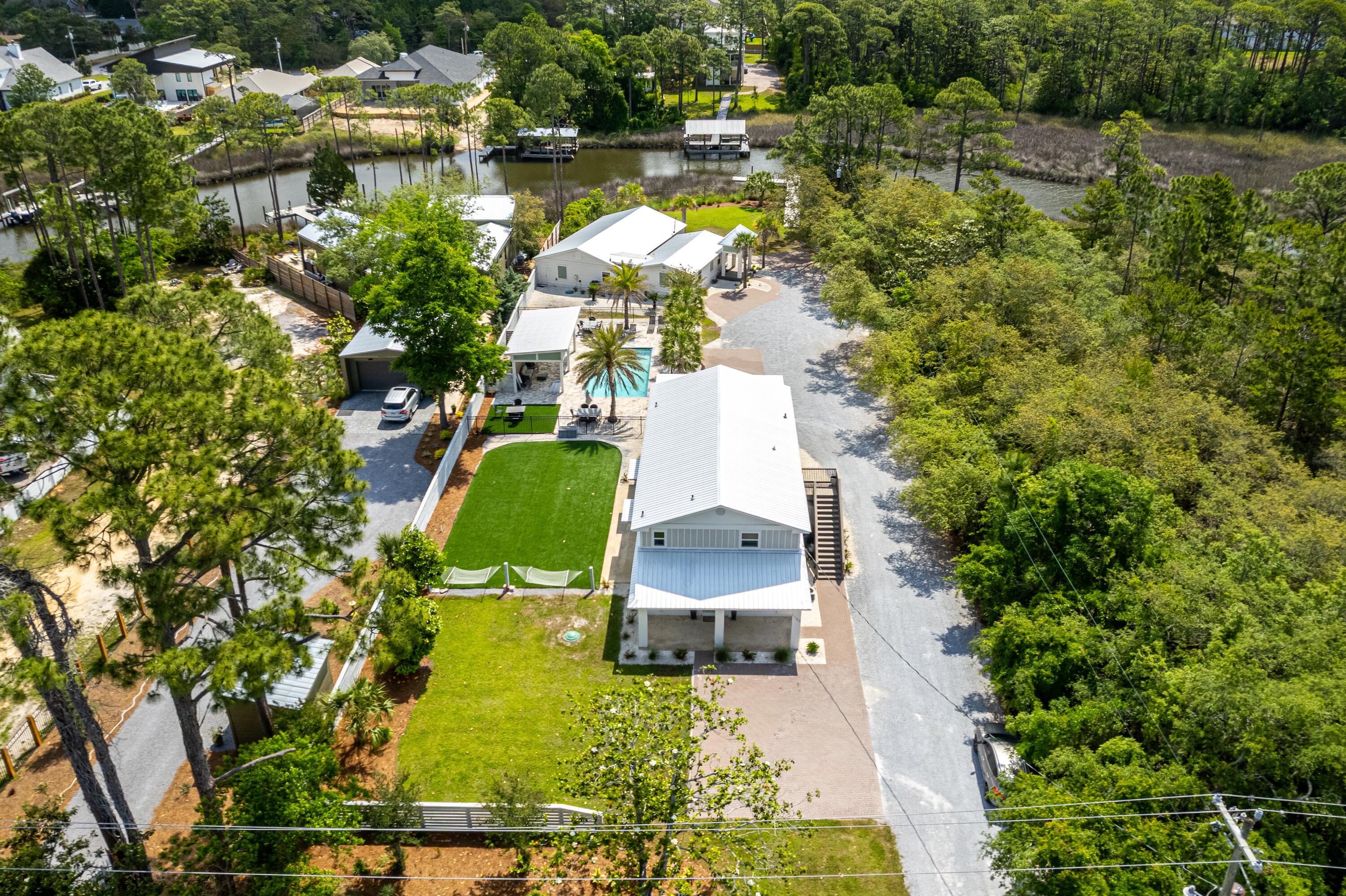 1120 Mack Bayou Road Santa Rosa Beach, FL 32459 - Photo 4 of 116 1120 Mack Bayou Drone Exterior