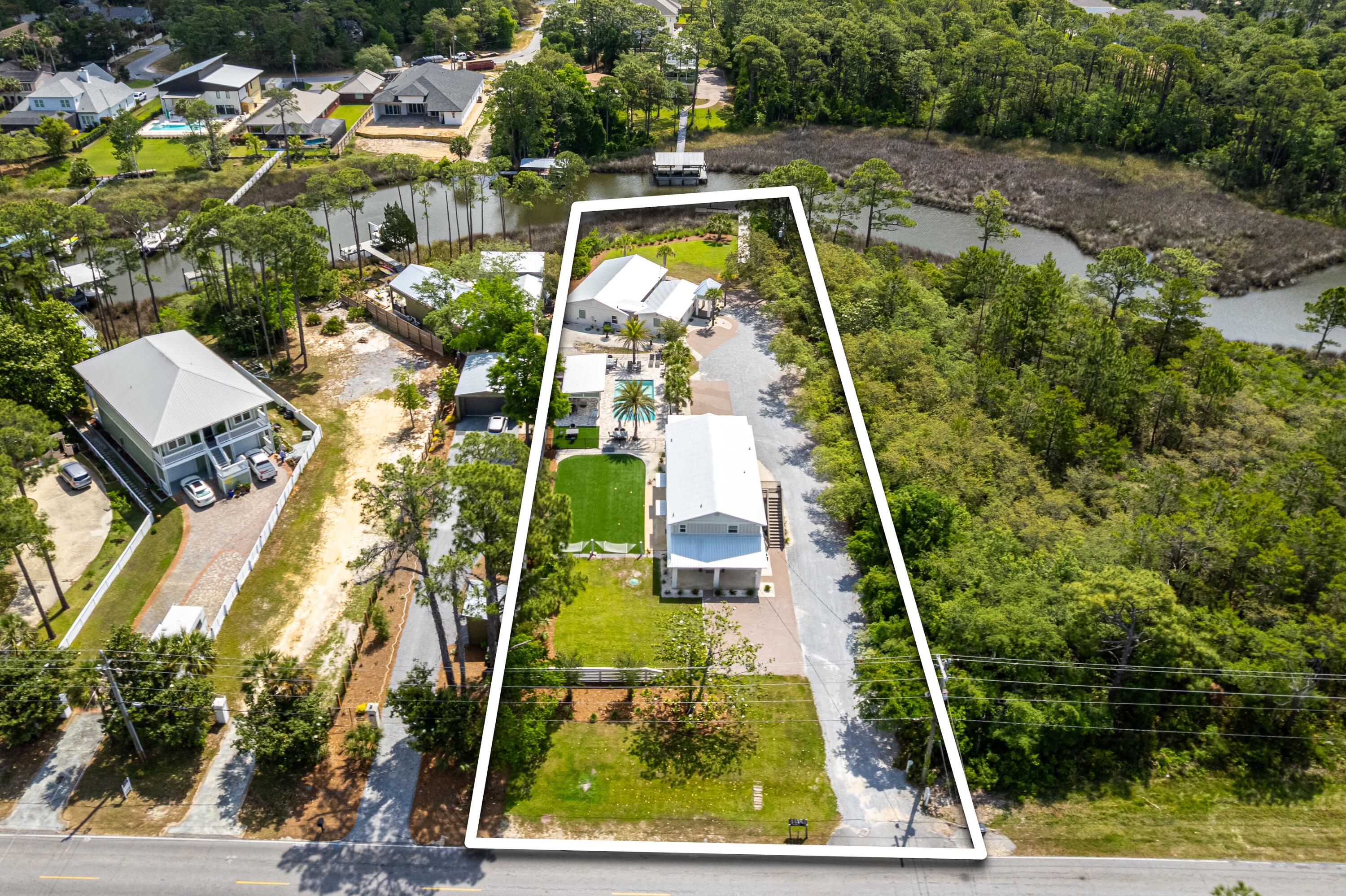 1120 Mack Bayou Road Santa Rosa Beach, FL 32459 - Photo 5 of 116 1120 Mack Bayou Drone Exterior