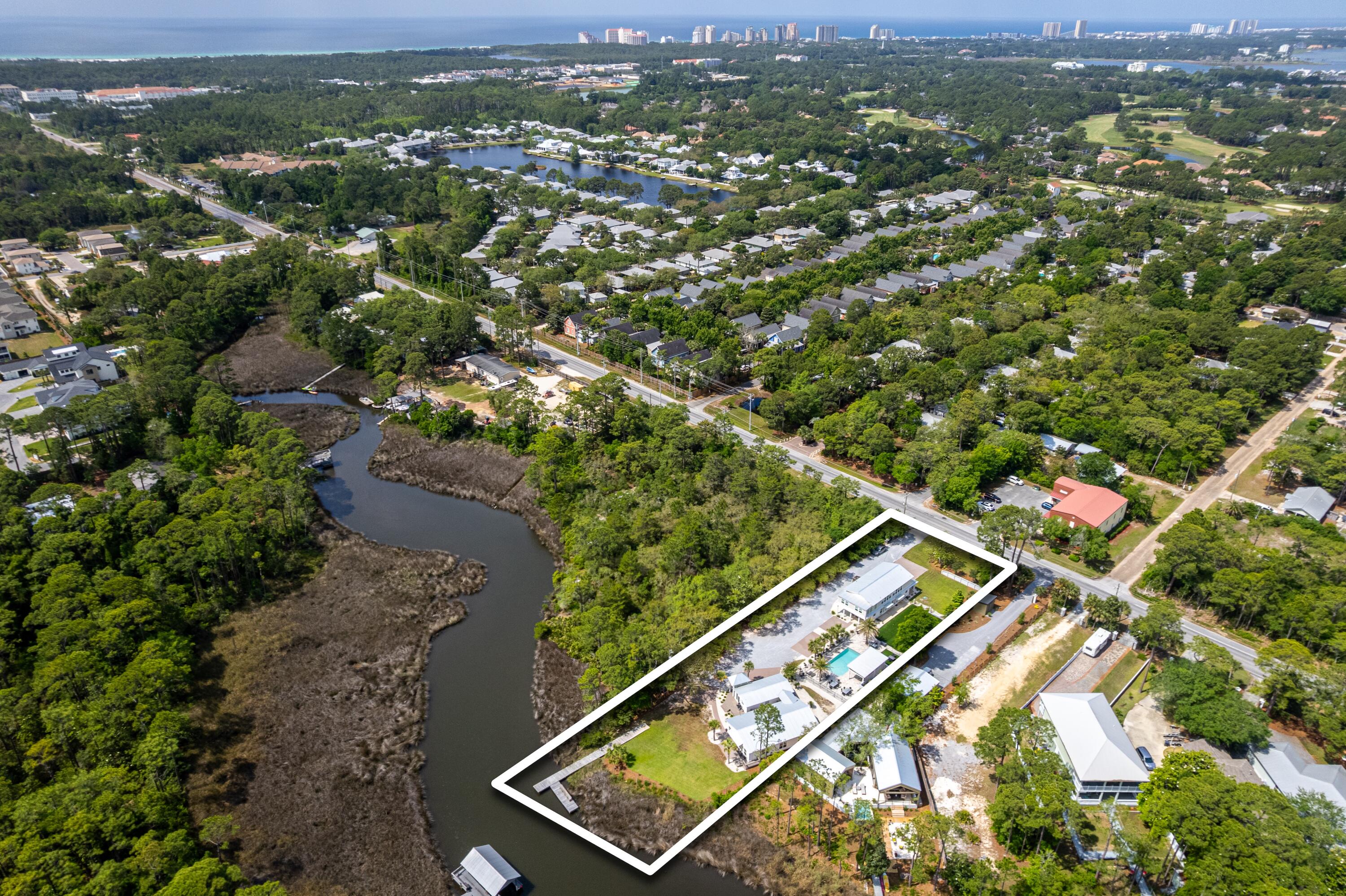 1120 Mack Bayou Road Santa Rosa Beach, FL 32459 - Photo 7 of 116 1120 Mack Bayou Drone Exterior